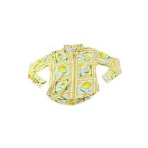 Calypso St. Barth Lemon Button Up Shirt Women's Size Small - Resort -Summer -New